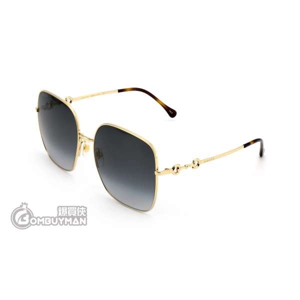 GUCCI# GG0879S-001 方形金屬太陽眼鏡
