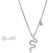 Emporio Armani EG3611040 銀製閃石蛇形女士項鍊