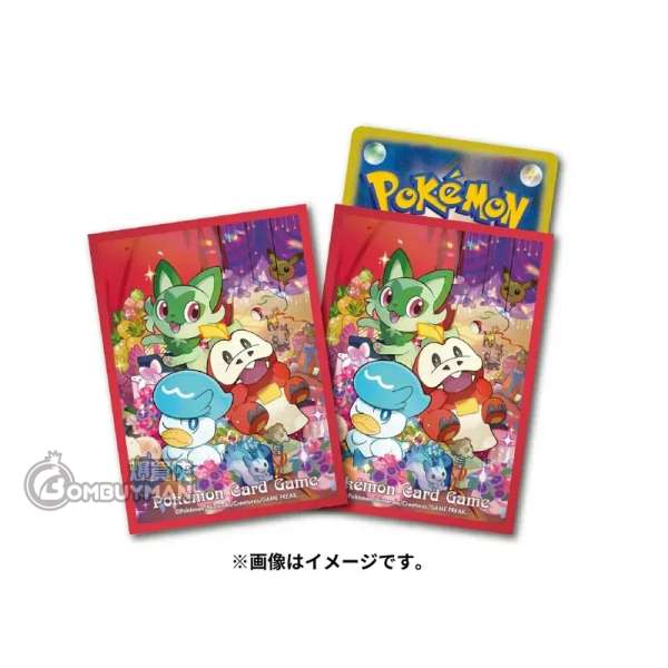 Pokémon 寶可夢造型卡套 新葉喵、呆火鱷與潤水鴨 (64 Sleeves)