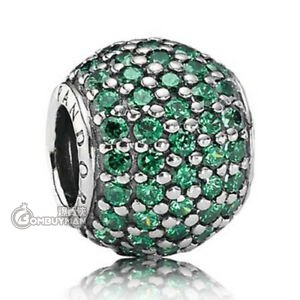 Pandora - CHARMS - Dark Green Pavé Ball Charm #791051CZN