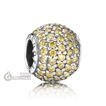 Pandora - CHARMS - Golden Pavé Ball Charm #791051FCZ