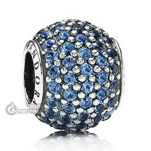 Pandora - CHARMS - Blue Pavé Ball Charm #791051NCB