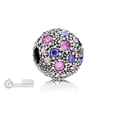 Pandora - CHARMS - Fancy Purple Cosmic Stars Clip #791286CFPMX