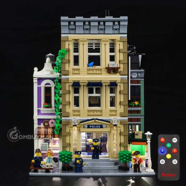 Briksmax LEGO 10278 Police Station 警察局 專用燈光組件 連搖控 (不包含LEGO)