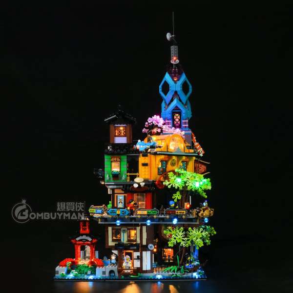 Briksmax LEGO 71741 NINJAGO® City Gardens 旋風忍者之城 - 城市花園 專用燈光組件 (不包含LEGO)
