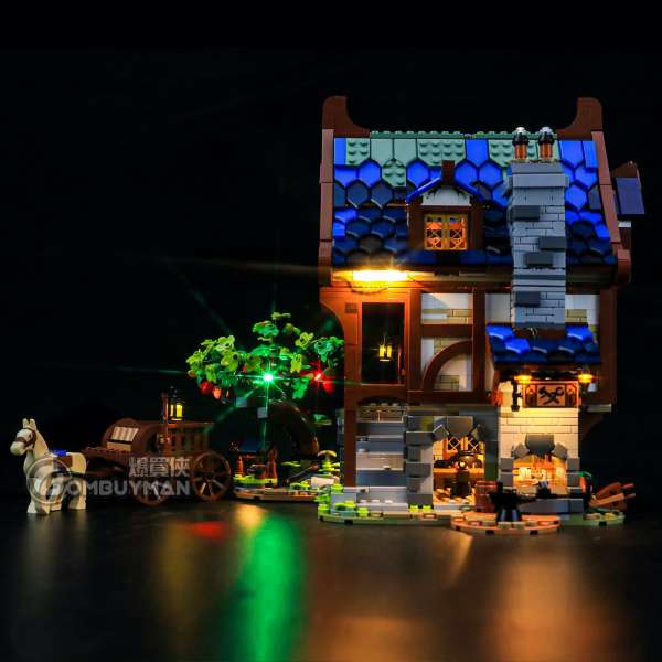 Briksmax 21325 Medieval Blacksmith 中世紀鐵匠 專用燈光組件 連搖控 (不包含LEGO)