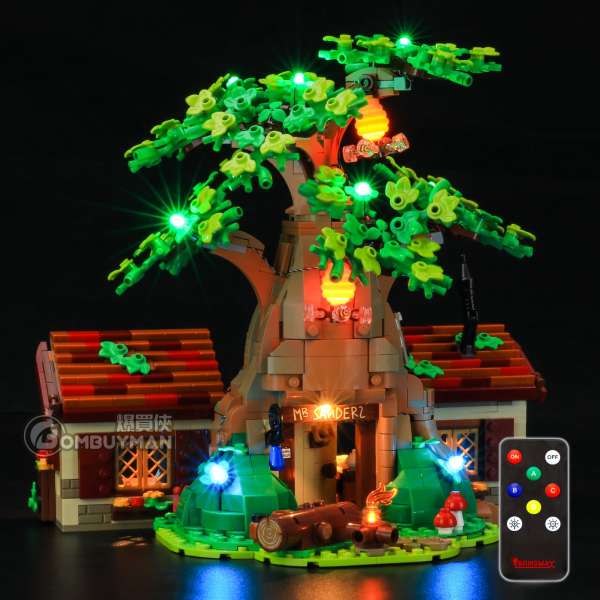 Briksmax LEGO 21326 Winnie the Pooh 小熊維尼 專用燈光組件 連搖控 (不包含LEGO)