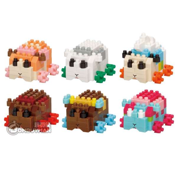 nanoblock NBMC_28 天竺鼠車車 (迷你版) - 1套6款